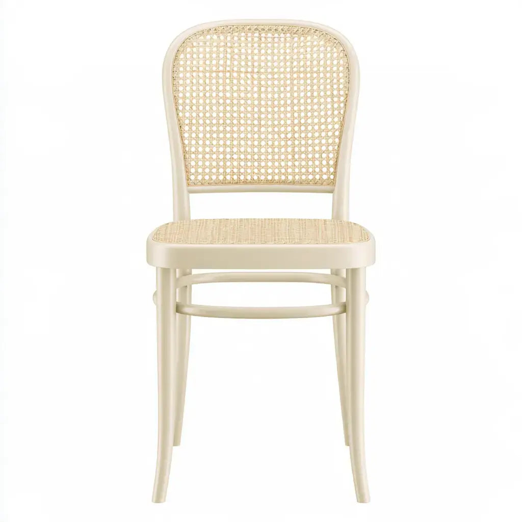 Craftandcrux beige chair with a mesh backrest and smooth seat, featuring a modern design and sturdy construction.