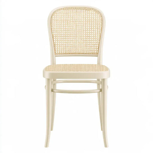 Craftandcrux beige chair with a mesh backrest and smooth seat, featuring a modern design and sturdy construction.
